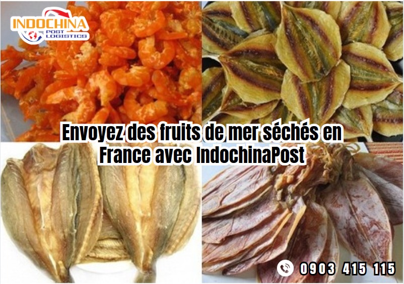 Envoyez des fruits de mer séchés en France avec IndochinaPost