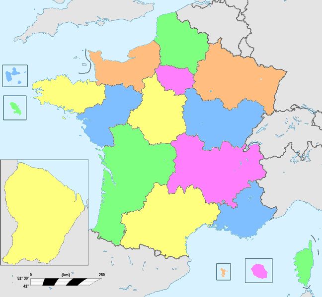 Les 13 régions de France métropolitaine Les 13 régions de France métropolitaine