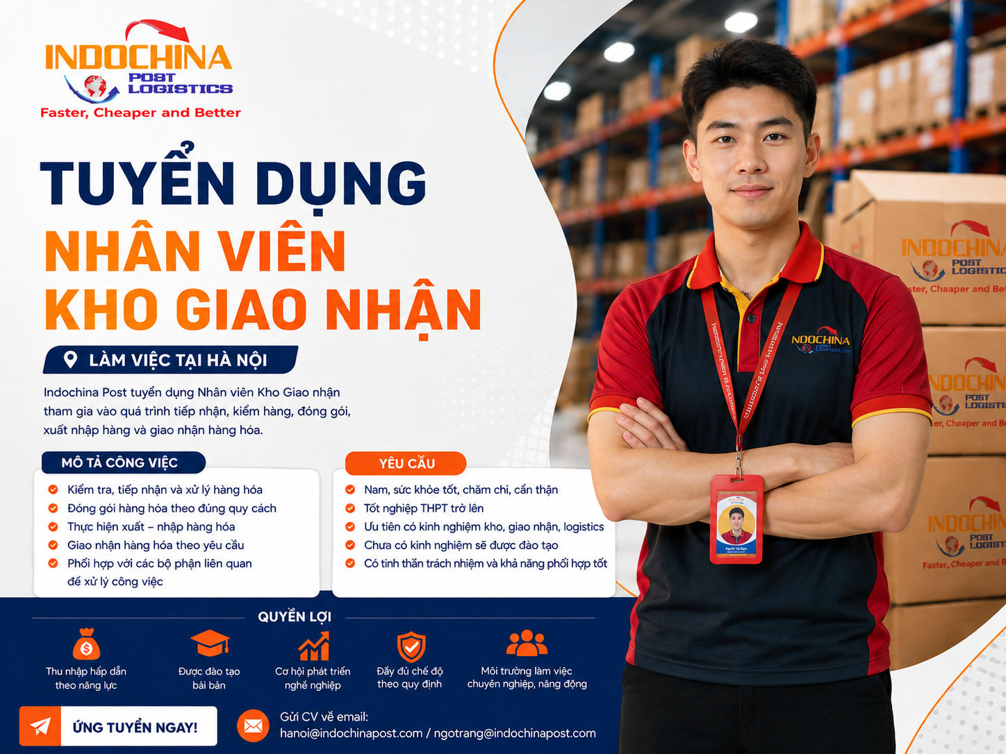 Nhân viên kho giao nhận Hà Nội Nhân viên kho giao nhận Hà Nội