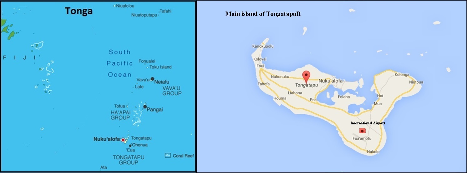 Тонга острова карта