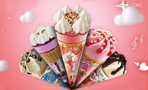 Hình: Những chiếc ốc quế Cornetto đủ màu sắc