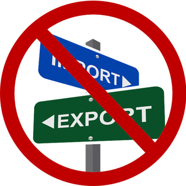 cấm xuất khẩu sang Nhật