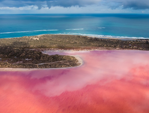 Bí ẩn hồ nước màu hồng độc đáo ở Australia