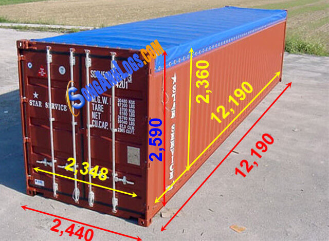 Kích Thước Container 40 feet Open Top