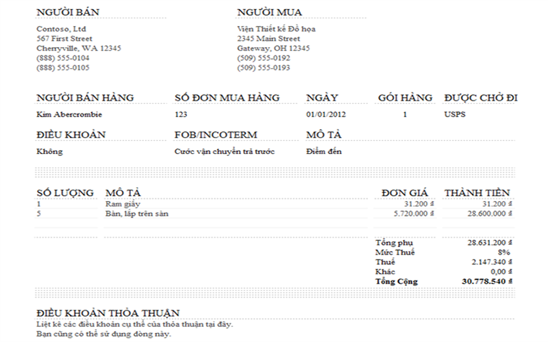 Hóa đơn thương mại (Commercial Invoice)