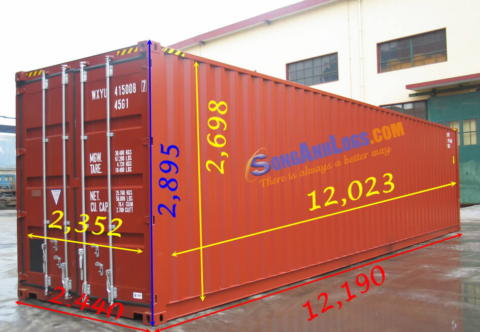 Kích Thước Container 40 Cao